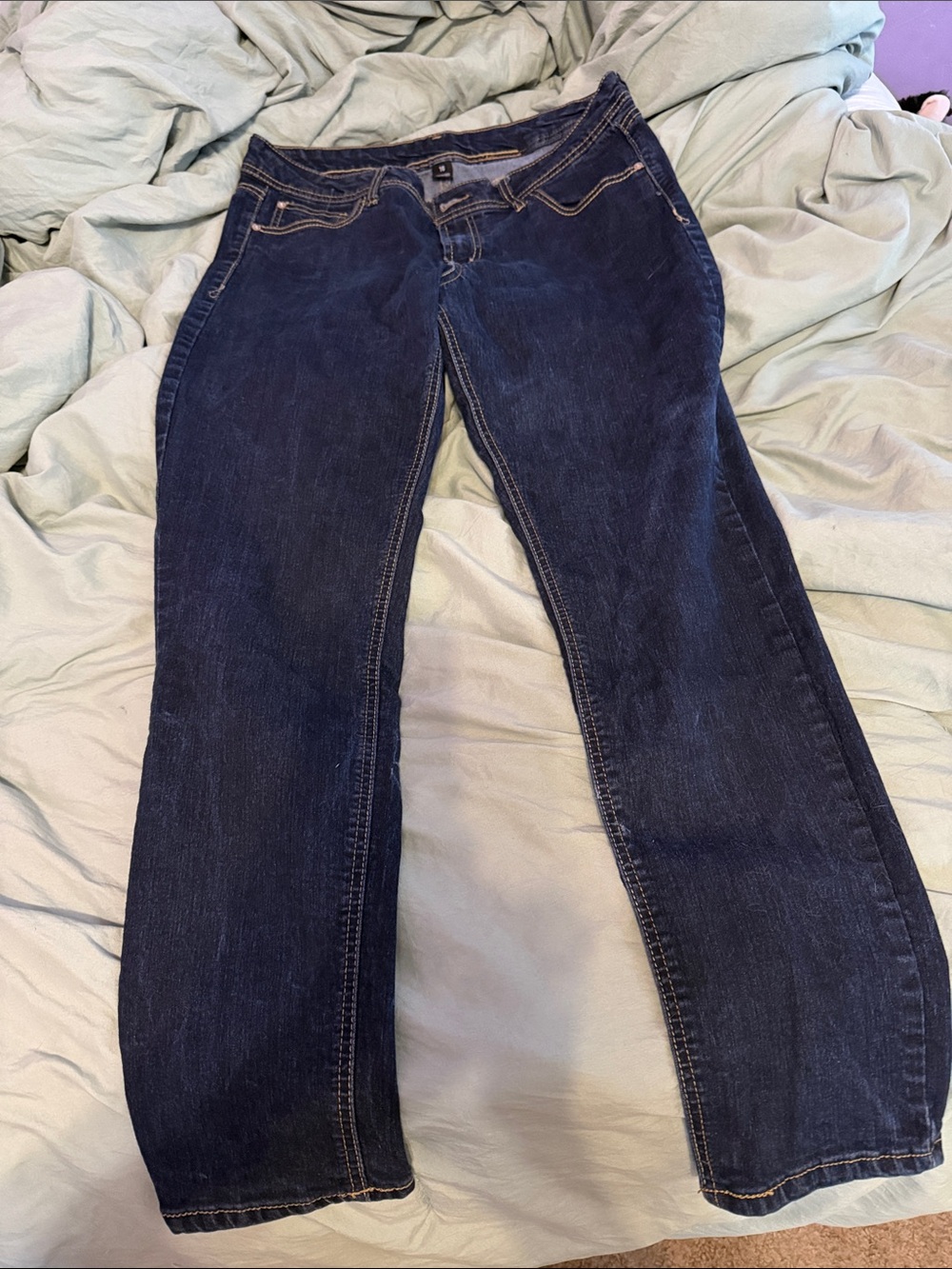 Jordache Dark Blue Straight-Leg Women's Jeans